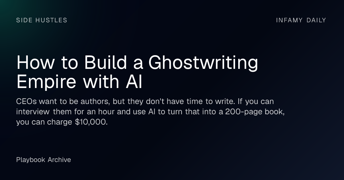 How to Build a Ghostwriting Empire with AI
