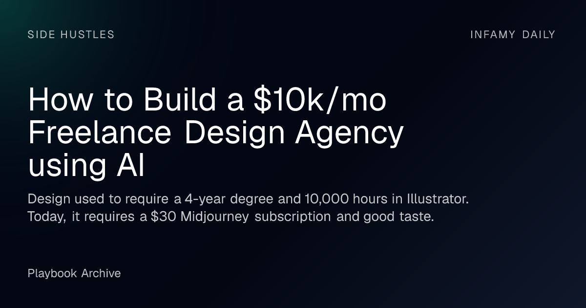 How to Build a $10k/mo Freelance Design Agency using AI